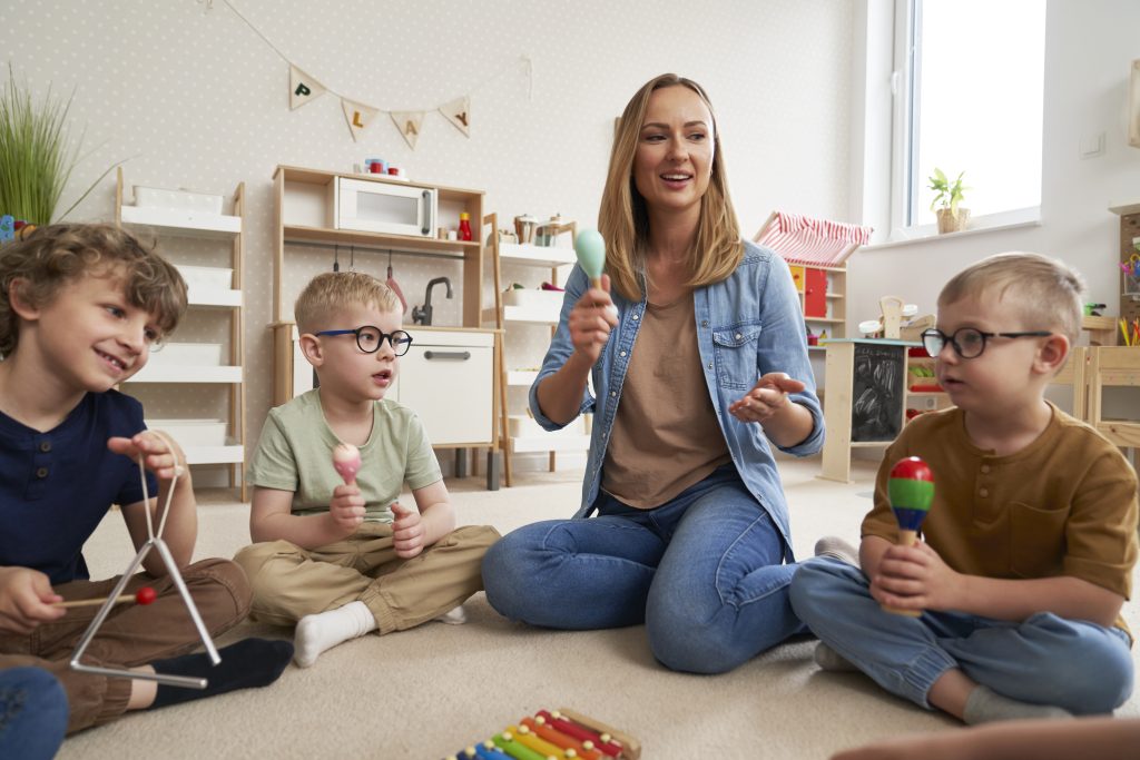 Clase de musicoterapia